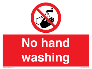 No hand washing